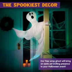 Halloween Tree Wrap Ghost Decoration 53in -Spirit Halloween Shop Halloween Tree Wrap Ghost Decoration 53in 1 600x600 1