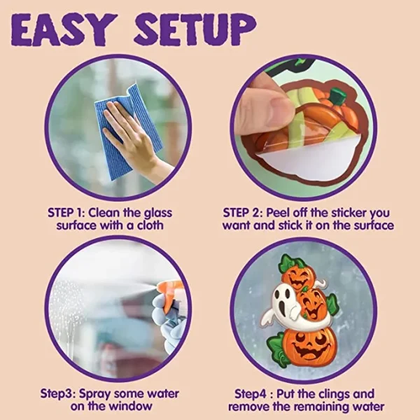 Halloween Sticker Window Decorations 6 Halloween Sticker Window Decorations - Image 4