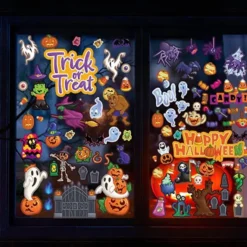 Halloween Sticker Window Decorations 13 Halloween Sticker Window Decorations -Spirit Halloween Shop Halloween Window Clings Trick or Treats 2 600x600 1