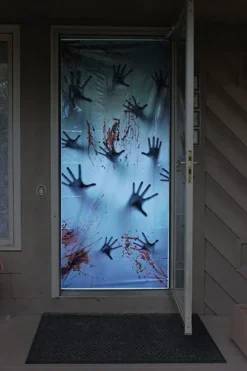 Halloween Window Door Cover Zombie Hands 72 X 30in -Spirit Halloween Shop Halloween Window Door Cover Zombie Hands 72 x 30in 5