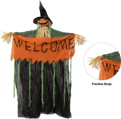 3Pcs Hanging Decors With "Welcome" Banners 45in -Spirit Halloween Shop Hanging Decors with Welcome Banners 5 600x587 1