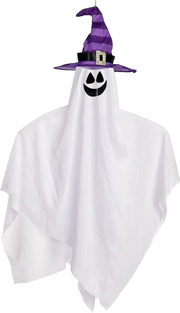 4Pcs Hanging Ghost With Colorful Hat 27.5in 7 4Pcs Hanging Ghost With Colorful Hat 27.5in - Image 5