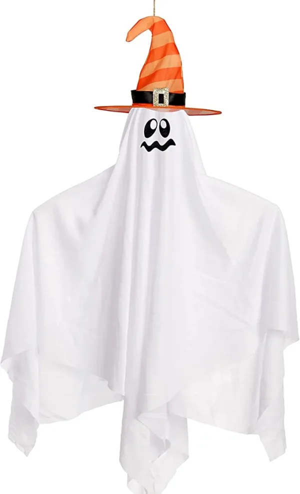 4Pcs Hanging Ghost With Colorful Hat 27.5in 6 4Pcs Hanging Ghost With Colorful Hat 27.5in - Image 4