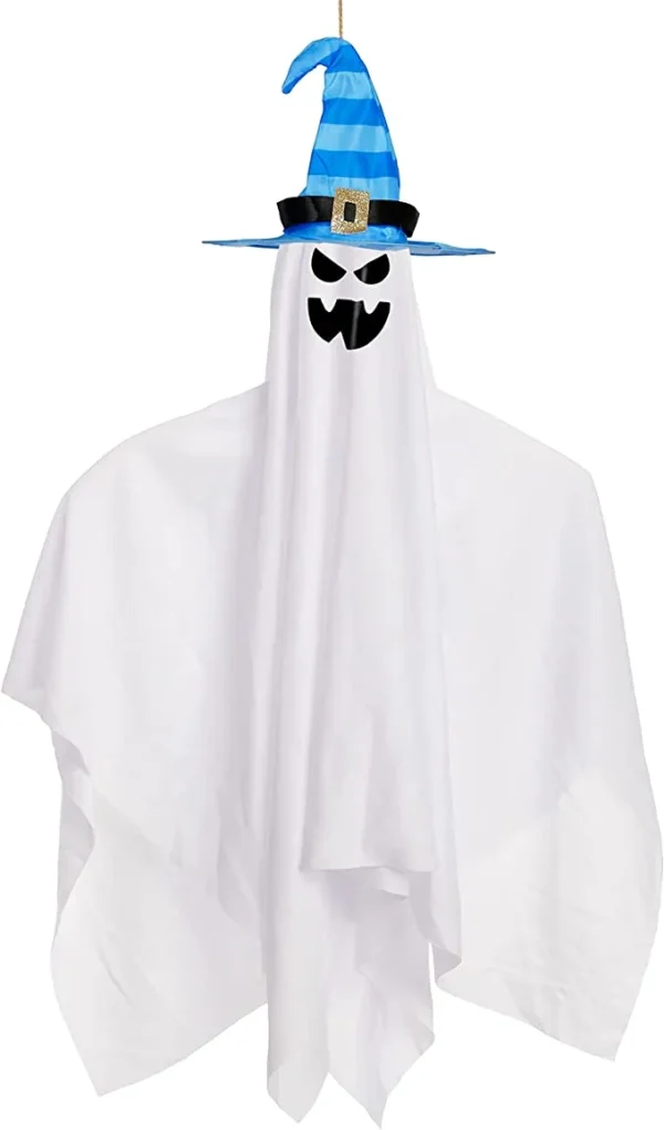 4Pcs Hanging Ghost With Colorful Hat 27.5in 8 4Pcs Hanging Ghost With Colorful Hat 27.5in - Image 6