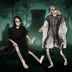2Pcs Hanging Grim Reaper 16in -Spirit Halloween Shop Hanging Grim Reaper 7 600x600 1
