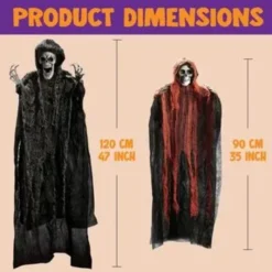 3pcs Grim Reaper Decoration (1) 47in And (2) 35in -Spirit Halloween Shop Hanging Grim Reapers 3 Pack 5 result 600x600 1