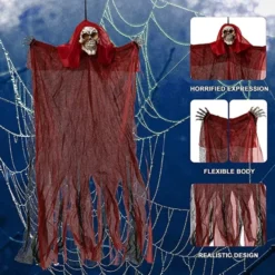 4Pcs Hanging Grim Reapers 26in -Spirit Halloween Shop Hanging Grim Reapers 4 600x600 1