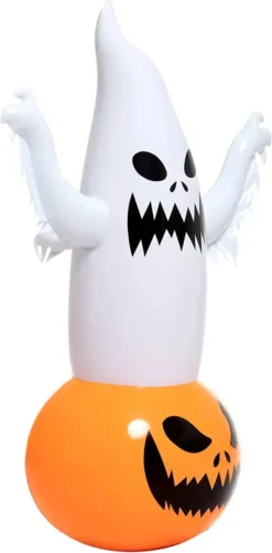 4.5ft Inflatable Ghost On Pumpkin Tumbler Decoration -Spirit Halloween Shop Inflatable Ghost on Pumpkin Tumbler Decoration 4.5ft 4 result 600x1216 1