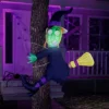 4ft Inflatable Witch Crashing Into Tree Decoration 2 4ft Inflatable Witch Crashing Into Tree Decoration -Spirit Halloween Shop Inflatable Witch Crashing Into Tree Decoration 4ft 1
