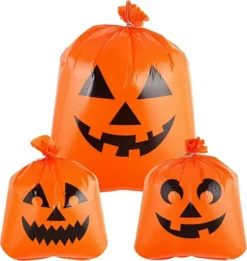 6pcs Pumpkin Bags 36in X 48in & 24in X 30in -Spirit Halloween Shop Jack O Pumpkin Lawn Bags 6 Packs 1 600x633 1