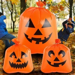 6pcs Pumpkin Bags 36in X 48in & 24in X 30in -Spirit Halloween Shop Jack O Pumpkin Lawn Bags 6 Packs 2 600x600 1