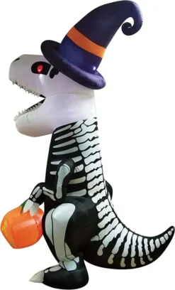 8ft Halloween LED Skeleton Dinosaur Decoration 9 8ft Halloween LED Skeleton Dinosaur Decoration -Spirit Halloween Shop Jumbo Halloween Skeleton Dinosaur Inflatable 8 ft 3 result 600x991 1