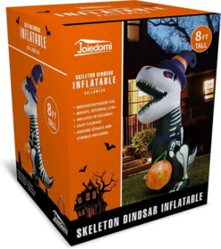 8ft Halloween LED Skeleton Dinosaur Decoration 11 8ft Halloween LED Skeleton Dinosaur Decoration -Spirit Halloween Shop Jumbo Halloween Skeleton Dinosaur Inflatable 8 ft 5 result 600x678 1