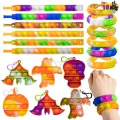 18Pcs Kids Halloween Push Bubble Toys -Spirit Halloween Shop Kids 18pcs Halloween Pop it Fidget Toys 2 result 1 600x600 1