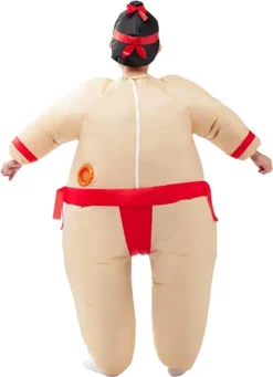 Kids Inflatable Sumo Wrestler Halloween Costume 11 Kids Inflatable Sumo Wrestler Halloween Costume -Spirit Halloween Shop Kids Inflatable Sumo Wrestler Halloween Costume 2 600x829 1