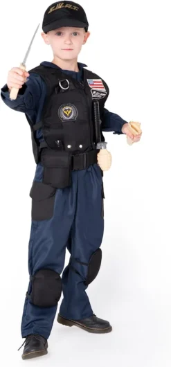 Kids Police SWAT Halloween Costume -Spirit Halloween Shop Kids Police SWAT Halloween Costume 2