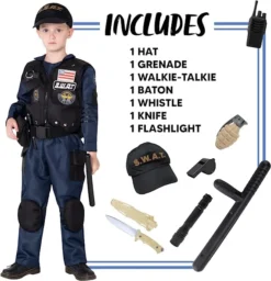 Kids Police SWAT Halloween Costume -Spirit Halloween Shop Kids Police SWAT Halloween Costume 3