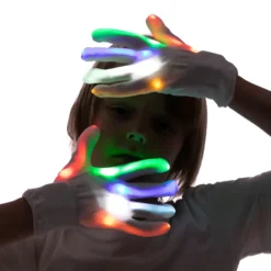 3Pcs LED Gloves For Kids (Multicolor) -Spirit Halloween Shop LED Gloves for Kids Multicolor 3 Pack 5 600x600 1