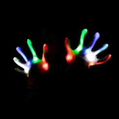 3Pcs LED Gloves For Kids (Multicolor) -Spirit Halloween Shop LED Gloves for Kids Multicolor 3 Pack 6 600x600 1