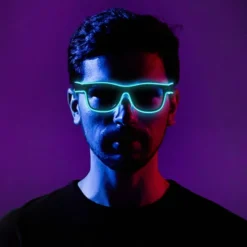 LED Sunglasses Costumes Blue