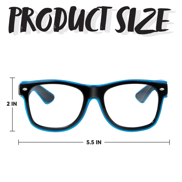 LED Sunglasses Costumes Blue 7 LED Sunglasses Costumes Blue - Image 5