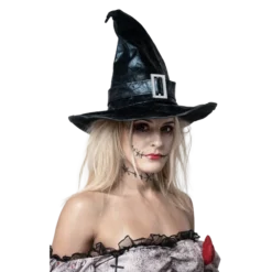 Leather Style Witch Hat -Spirit Halloween Shop Leather Style Witch Hat 4 result 600x600 1