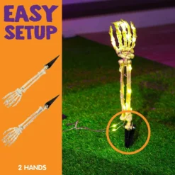 Light Up Skeleton Arms Yard Stake -Spirit Halloween Shop Light Up Skeleton Arms Yard Stake 4 result 600x600 1