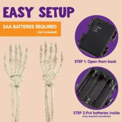 Light Up Skeleton Arms Yard Stake -Spirit Halloween Shop Light Up Skeleton Arms Yard Stake 5 result 600x600 1
