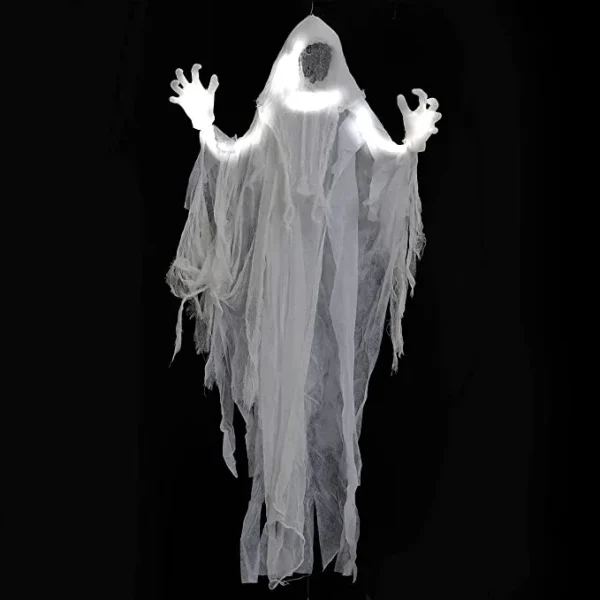 2Pcs Lighted Hanging Faceless Ghosts 48in 7 2Pcs Lighted Hanging Faceless Ghosts 48in - Image 5