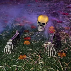 3Pcs Lighted Skull And Skeleton Arms Stakes (Warm Light) -Spirit Halloween Shop Lighted Skull and Skeleton Arms Stakes Warm Light 3 Pcs 2 600x600 1