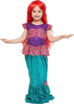 Kids Halloween Mermaid Sequin Costume 12 Kids Halloween Mermaid Sequin Costume -Spirit Halloween Shop Mermaid Sequin Costume For Role Play Cosplay Child 4 600x844 1