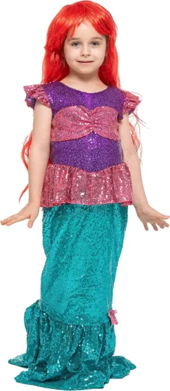Kids Halloween Mermaid Sequin Costume 10 Kids Halloween Mermaid Sequin Costume -Spirit Halloween Shop Mermaid Sequin Costume For Role Play Cosplay Child 6 600x1375 1