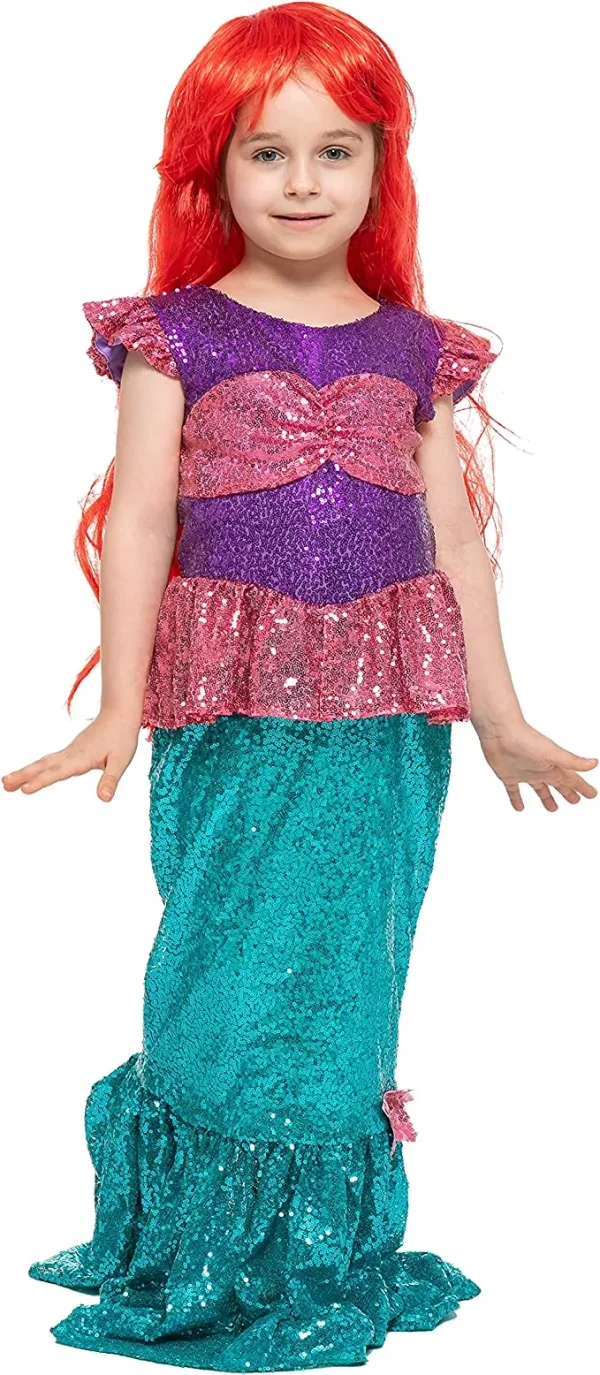 Kids Halloween Mermaid Sequin Costume 5 Kids Halloween Mermaid Sequin Costume - Image 3