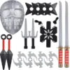 17pcs Halloween Kids Ninja Swords Costume -Spirit Halloween Shop Ninja pretend play set for cosplay roleplay 1 result 600x595 1