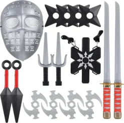 17pcs Halloween Kids Ninja Swords Costume