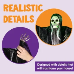 3pcs Skeleton Hanging Ghost Halloween Decoration -Spirit Halloween Shop Pack Of 3 Hanging Halloween Skeleton Grim Reapers 3 result 600x600 1