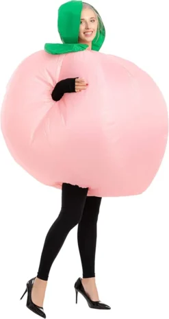 Adult Peach And Eggplant Couple Inflatable Costume -Spirit Halloween Shop Peach and Eggplant Couple Inflatable Costume Adult 4 2 600x1130 1