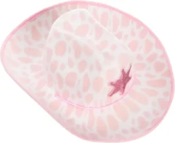2Pcs Childs Cow Print Pink Felt Cowboy Hat -Spirit Halloween Shop Pink Cow Print Cowboy Hats 2 Pack 2 600x489 1
