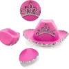2Pcs Pink Tiara Felt Cowboy Hats -Spirit Halloween Shop Pink Tiara Felt Cowboy Hats 2 Pack 4 结果 600x577 1