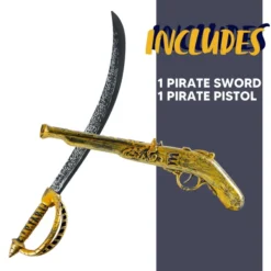 Pirate Sword And Pirate Pistol Set 28in And 16in -Spirit Halloween Shop Pirate Sword and Pirate Pistol Set 28in and 16in 3 result 600x600 1
