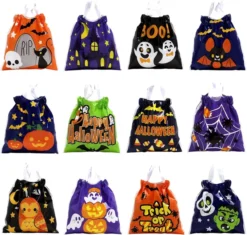 96Pcs Plastic Drawstring Treat Bags 6inΓ6in