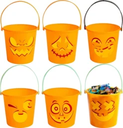 12Pcs Pumpkin Face Bucket Set