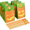 72Pcs Pumpkin Face Halloween Goodie Bags With Stickers -Spirit Halloween Shop Pumpkin Face Halloween Goodie Bags with Stickers 72 Pcs 1 600x581 1