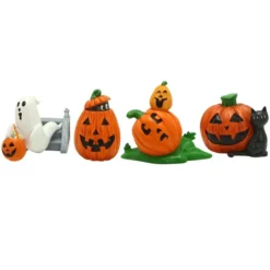 Pumpkin Miniature Figurine Decorations, 5 Pcs -Spirit Halloween Shop Pumpkin Miniature Figurine Decorations 5 Pcs 3 result 600x600 1