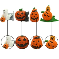 Pumpkin Miniature Figurine Decorations, 5 Pcs -Spirit Halloween Shop Pumpkin Miniature Figurine Decorations 5 Pcs 6 result 600x600 1