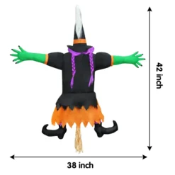 Purple Crashing Witch Into Tree Halloween Decoration -Spirit Halloween Shop Purple Crashing Witch Into Tree Halloween Decoration 5 600x600 1