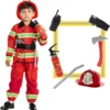 Kids Fireman Halloween Costume -Spirit Halloween Shop Red Firefighter Costume For Role Play Cosplay Child 2 600x619 1