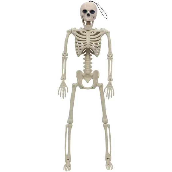 Red LED Light Eyes Posable Skeleton Decoration 24in 4 Red LED Light Eyes Posable Skeleton Decoration 24in - Image 2