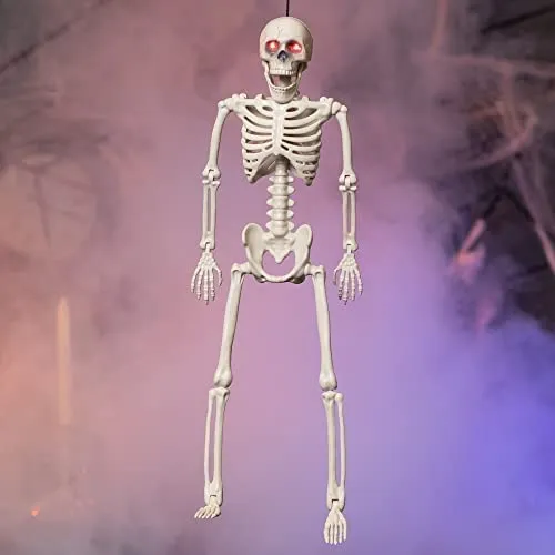Red LED Light Eyes Posable Skeleton Decoration 24in 8 Red LED Light Eyes Posable Skeleton Decoration 24in - Image 6