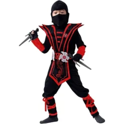 Red Ninja Costume Cosplay - Child